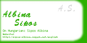 albina sipos business card